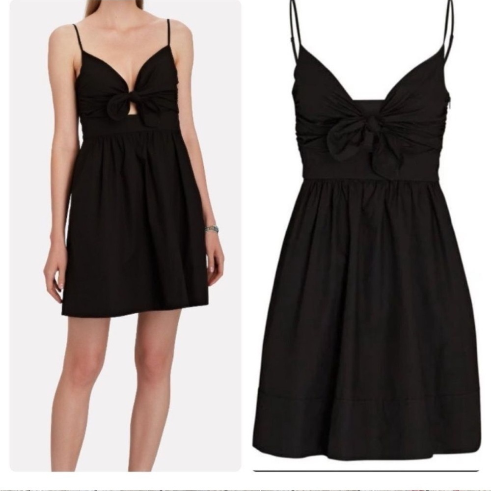 A.L.C. / Dani Tie Front cotton black Mini Dress 12